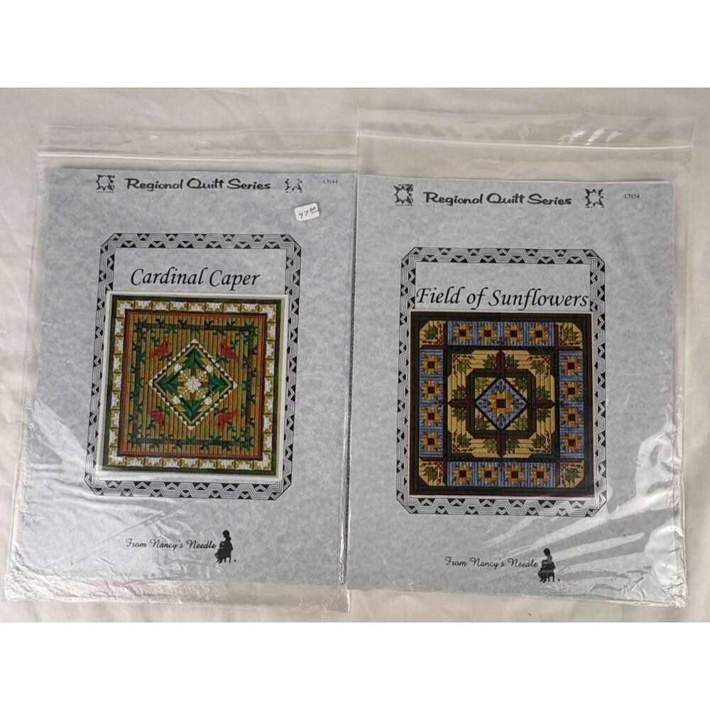 From Nancy’s Needle Regional Quilt Series Patterns Cardinal Caper Sunflowers Lot